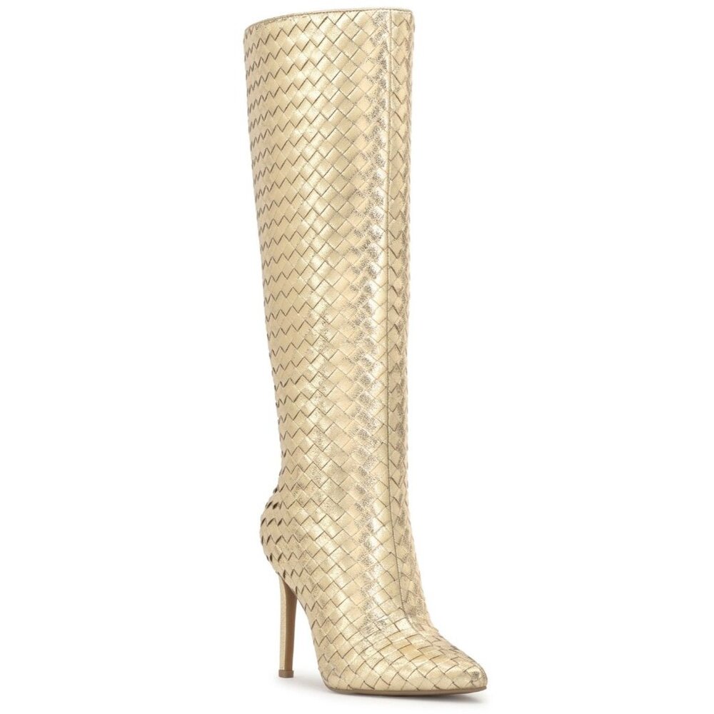 I.N.C. International Concepts Womens Savonia Woven Boots Gold Size 7.5M NIB